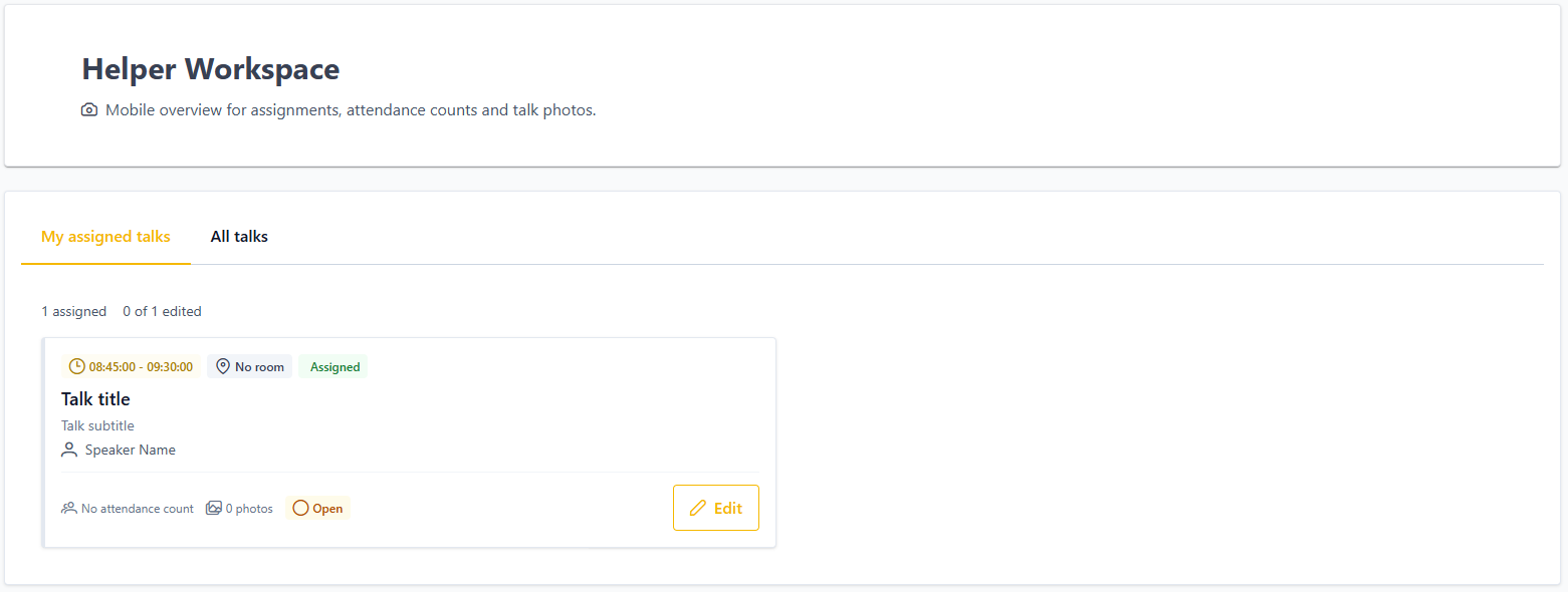 Helfer Workspace